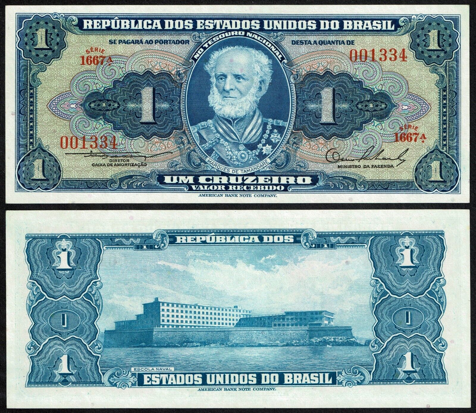 Brazil P150 اسکناس 1 کروزیروس برزیل - Image 1