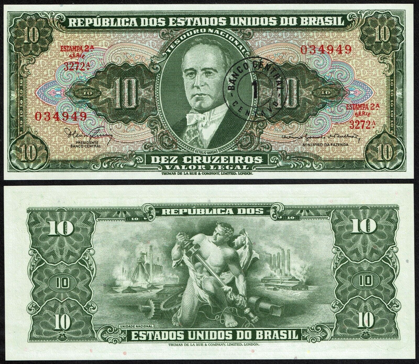 Brazil P183 اسکناس 10 کروزیروس برزیل - Image 1