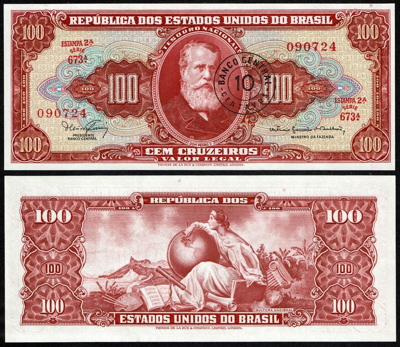 Brazil P185 اسکناس 100 کروزیروس برزیل - Image 1