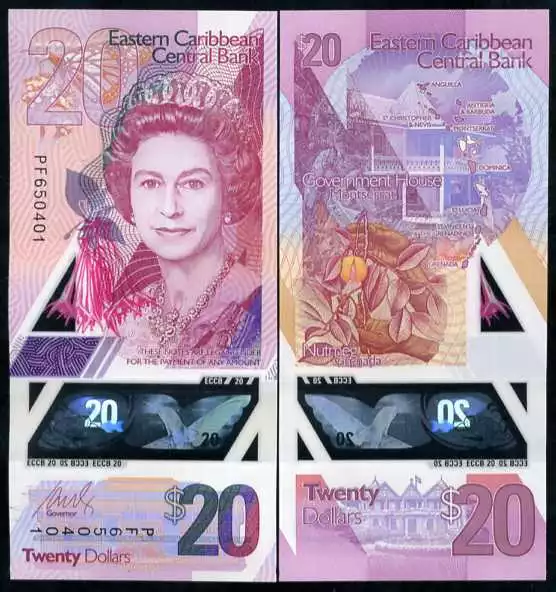 Caribbean 20 new اسکناس 20 دلار جدید کاراییب شرقی - Image 1