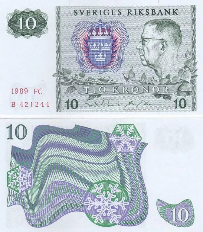 sweden p52 اسکناس 10 کرون سوئد - Image 1