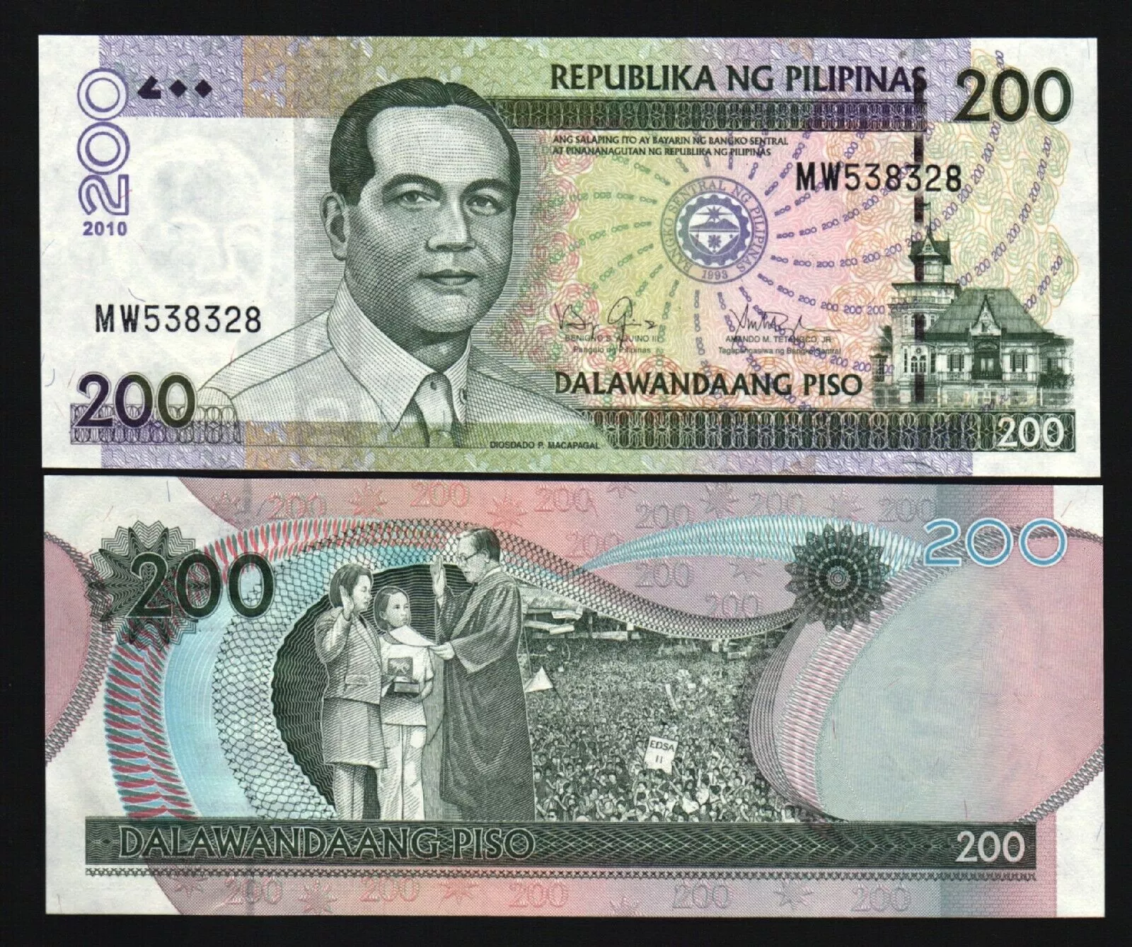 Philippines p195 اسکناس 200 پزو فیلیپین - Image 1