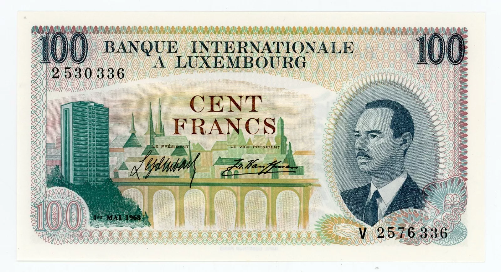 Luxemburg P14 اسکناس 100 فرانک لوگزامبورگ - Image 1