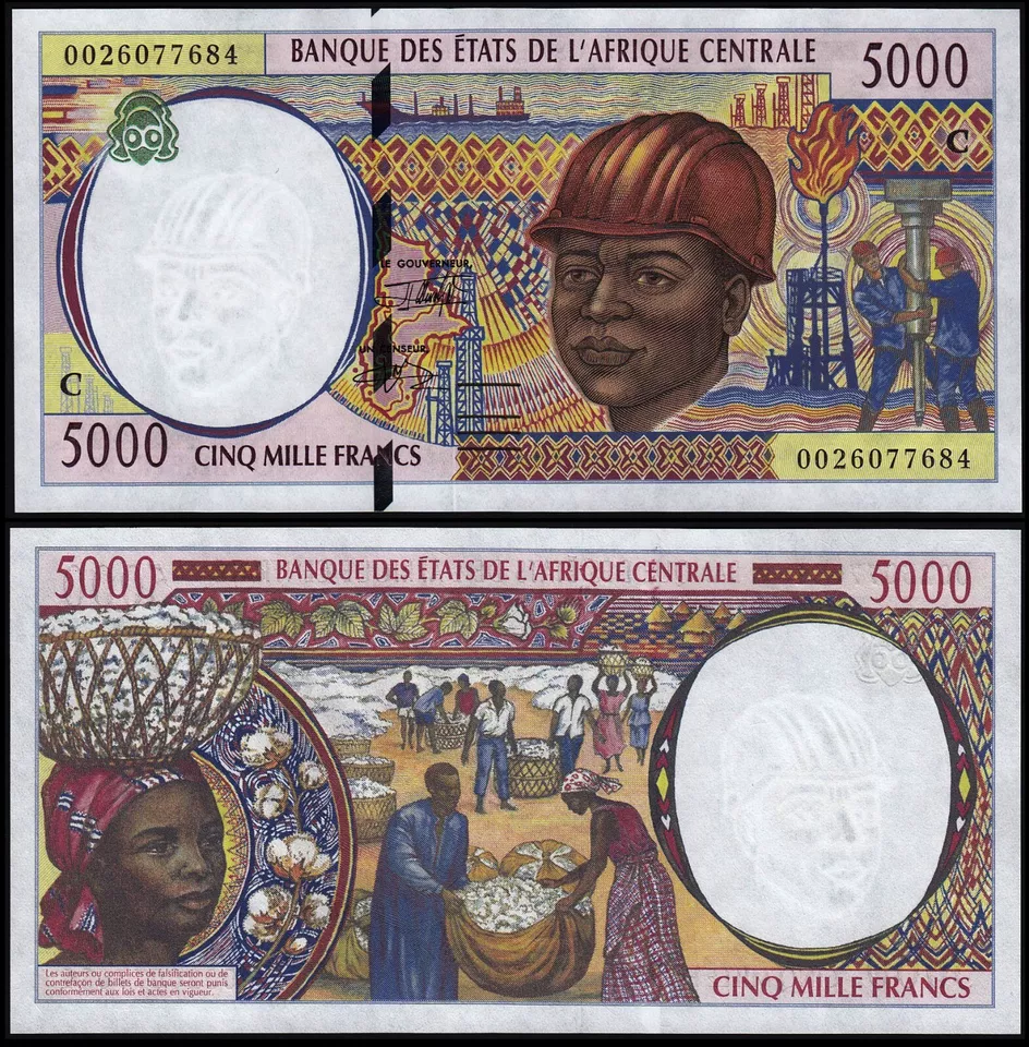 Central Africa P104 اسکناس 5000 فرانک آفریقای مرکزی - Image 1