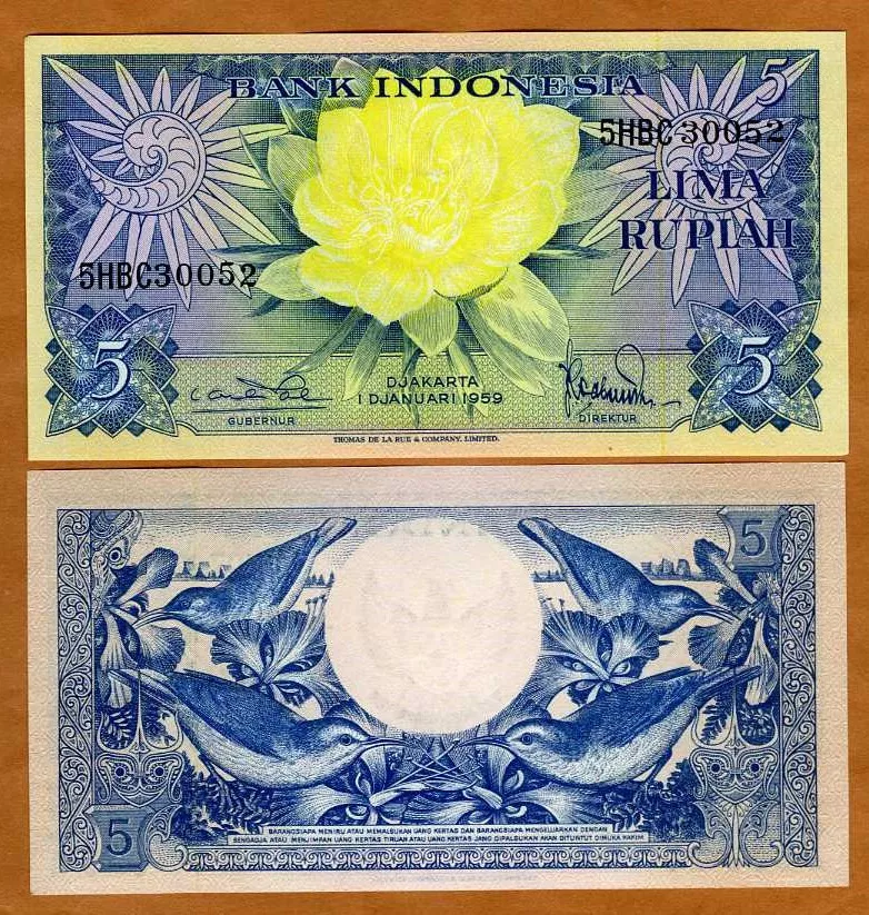 Indonesia p65 اسکناس 5 روپیه اندونزی - Image 1
