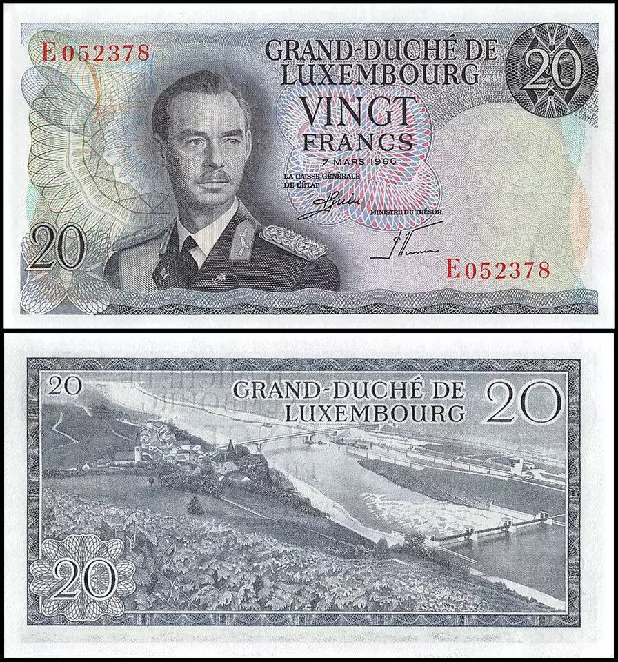 Luxemburg P54 اسکناس 20 فرانک لوگزامبورگ (کپی) - Image 1